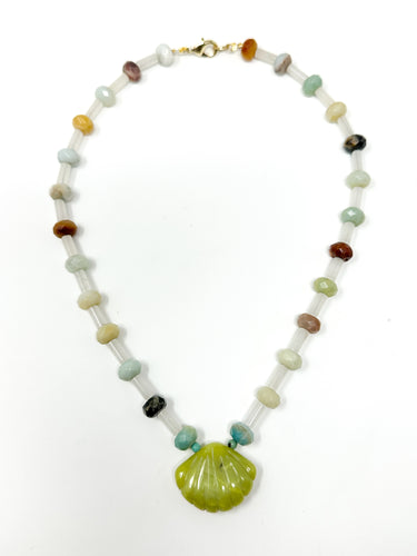 Amazonite Shell Necklace