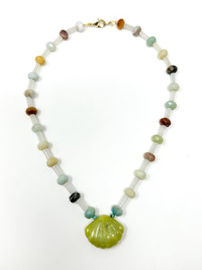 Amazonite Shell Necklace