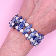 White Jade + Sodalite Stretch Bracelet