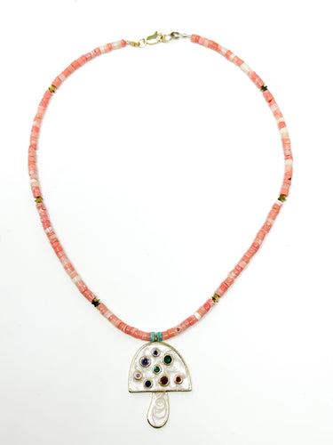 Mushroom Necklace | Pink