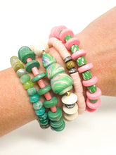 Izzy Stretch bracelet | Pink + Green