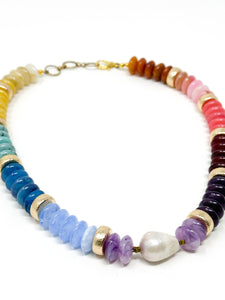 Multicolor Rondelle Necklace