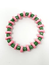 Izzy Stretch bracelet | Pink + Green
