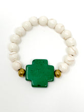 Cross Stretch Bracelet | Green