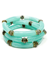 Skinny Bracelet | Aqual Swirl with Gray