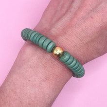 Wooden Stretch bracelet | Green
