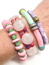 Izzy Stretch bracelet | Pink + Green