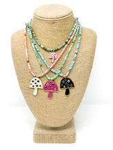 Mini Mushroom Necklace | Blue