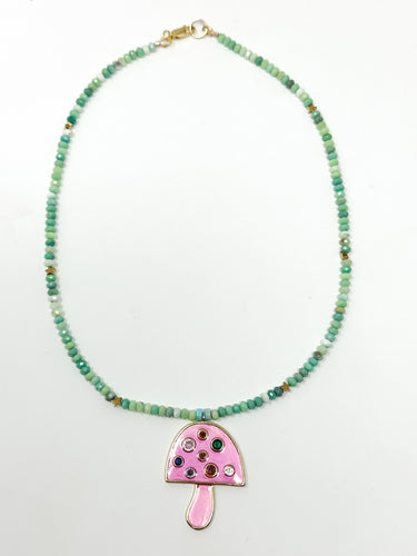 Mushroom Necklace | Green