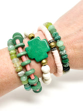 Cross Stretch Bracelet | Green