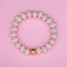 Wooden Stretch bracelet | Cream