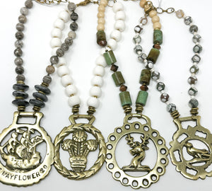 Horsebrass Necklace | Prince of Wales Feathers
