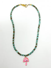 Mini Mushroom Necklace | Blue