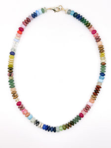 Multicolor Gold Cross Necklace