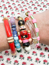 Stripes Stretch bracelet | Green + Pink