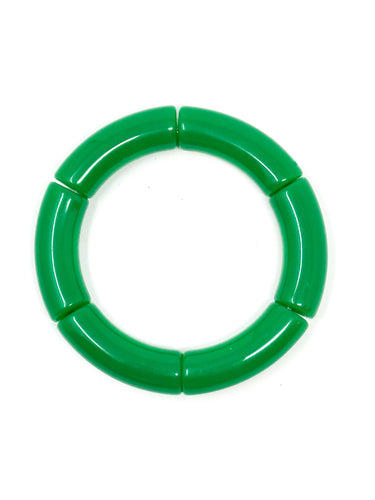Acrylic Stretch Bracelets | Kelly Green