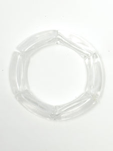 Acrylic Stretch Bracelets | Clear Swirl