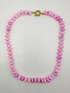 Pink Opal Knotted Necklace