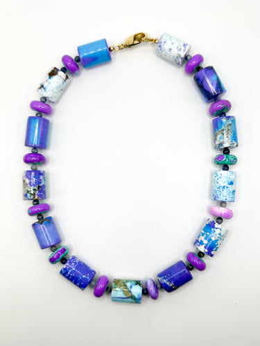 Turquoise Barrel Necklace