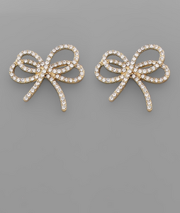 Crystal Bow Earrings