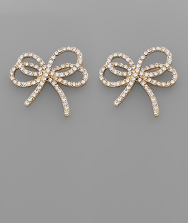 Crystal Bow Earrings