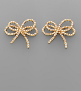 Bow Pearl Earrings