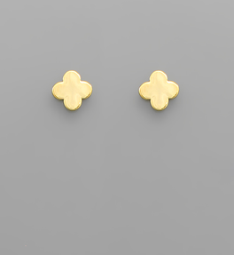 Gold Clover Studs