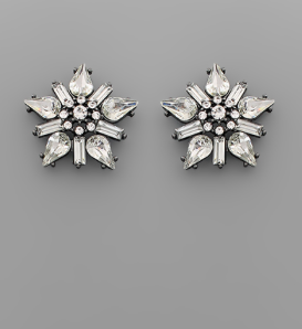 Celeste Crystal Studs | Clear