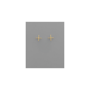 Cross Studs | Gold