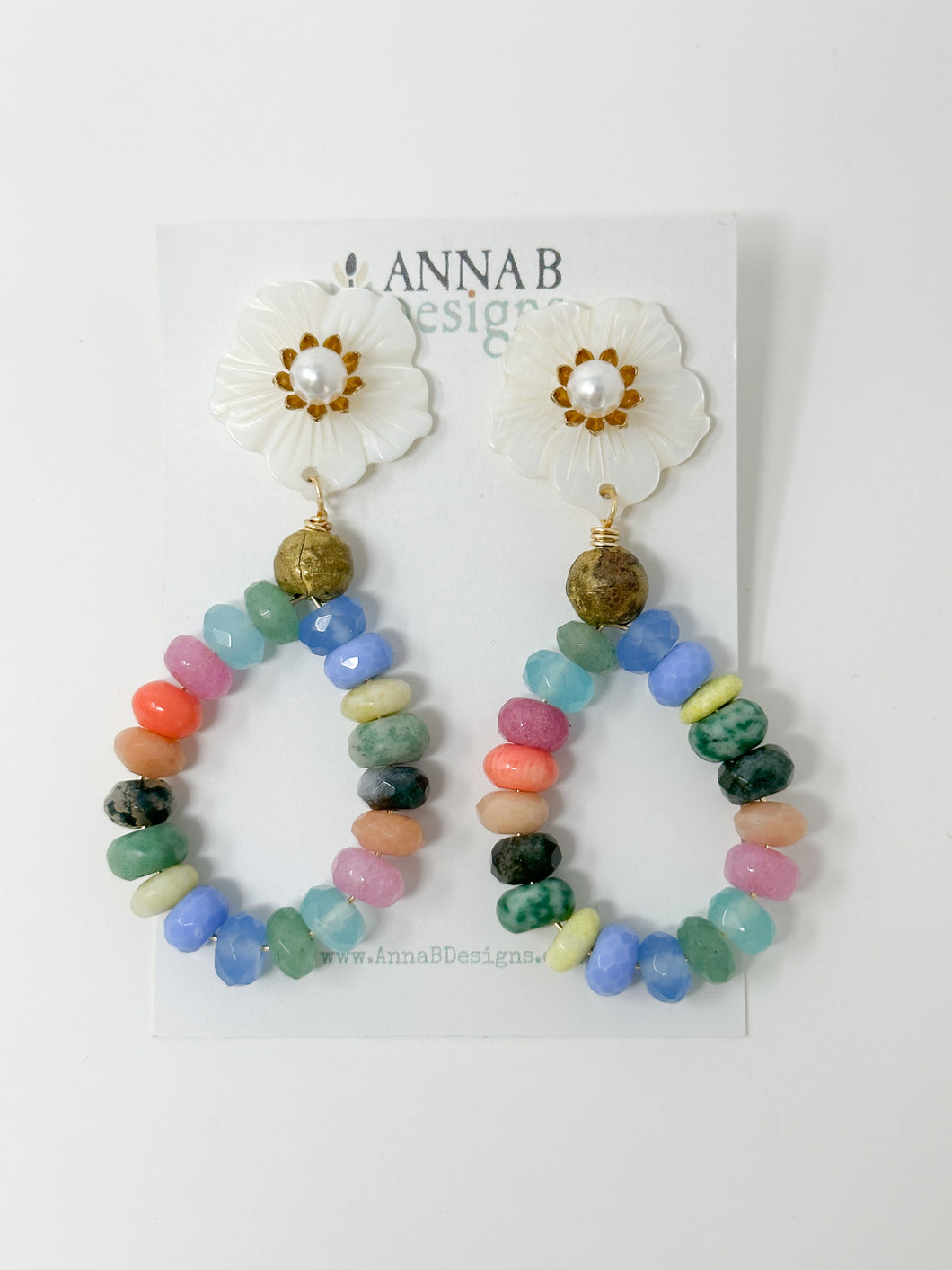 Floral Savie Earrings | Rainbow