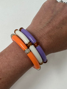 Skinny Bracelet | Purple with Orange