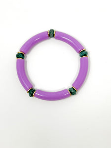 Skinny Bracelet | Purple with Green