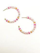 Pink Rainbow Ice Hoops