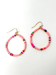 Perry Clay Earrings | Coral