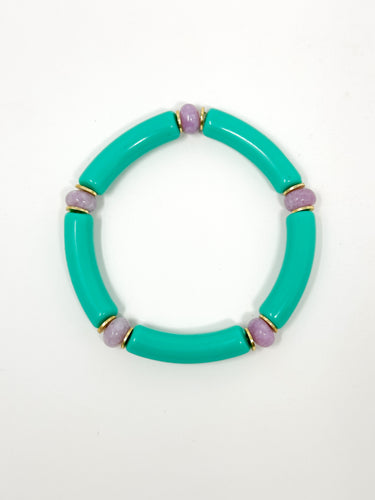 Skinny Bracelet | Teal Blue + Lavender