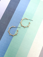 Small Gold Ball Beaded Hoops