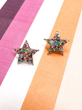 Glitter Star Studs | Pink
