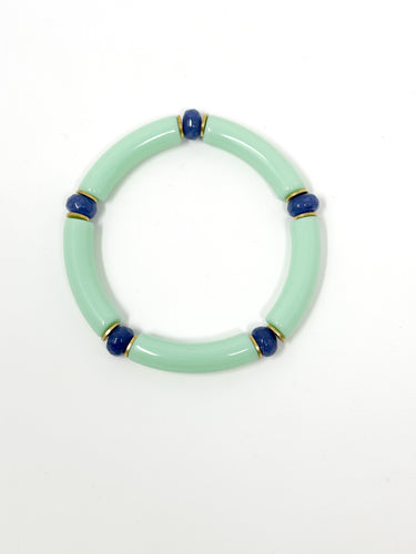 Skinny Bracelet | Mint + Navy