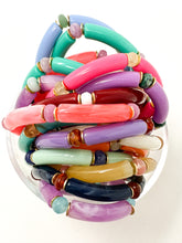 Skinny Bracelet | Red swirl with white