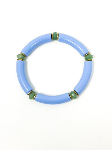 Skinny Bracelet | Periwinkle Blue + Green