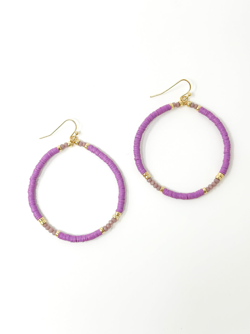 Demi Clay Earrings | Purple