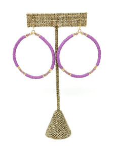 Demi Clay Earrings | Purple