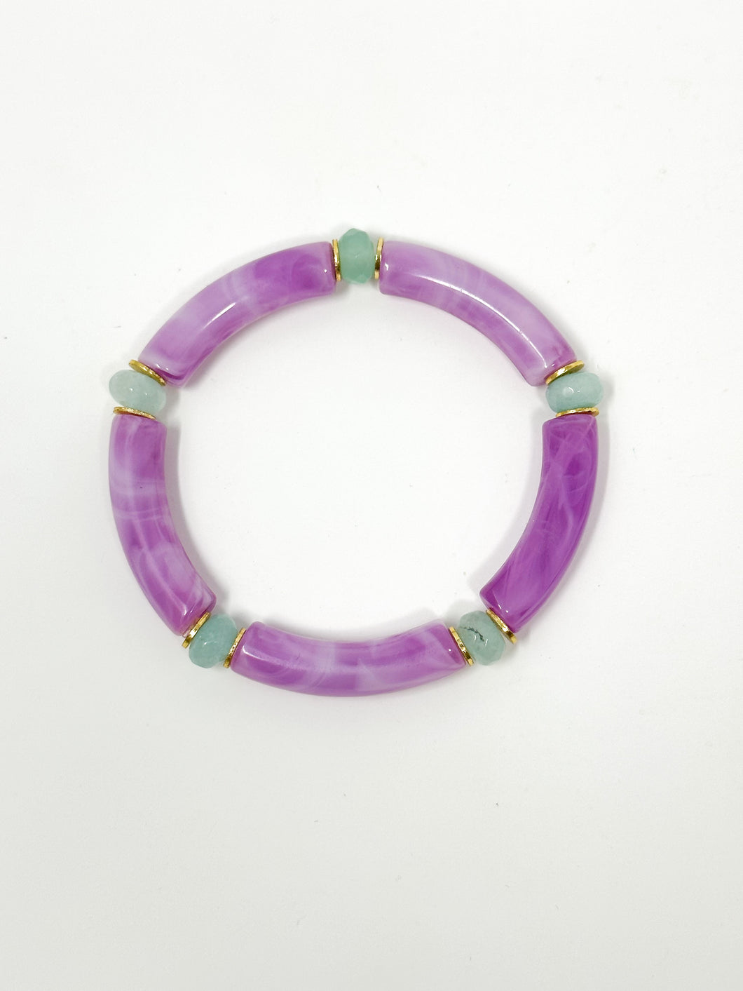 Skinny Bracelet | Purple Swirl with Pale Aqua