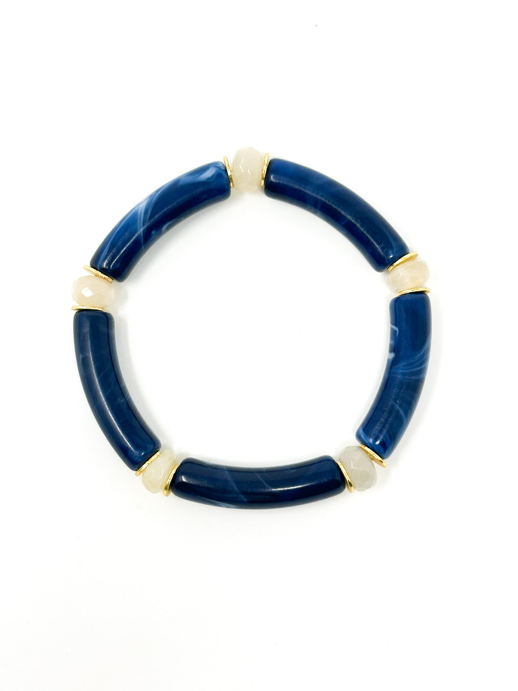 Skinny Bracelet | Navy Swirl