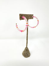 Pink Rainbow Ice Hoops