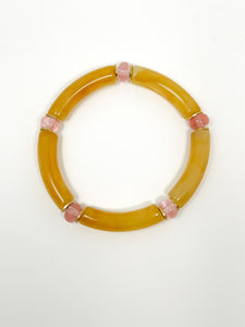 Skinny Bracelet | Tawny Swirl + Pink
