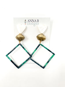 Acrylic Earrings | Green