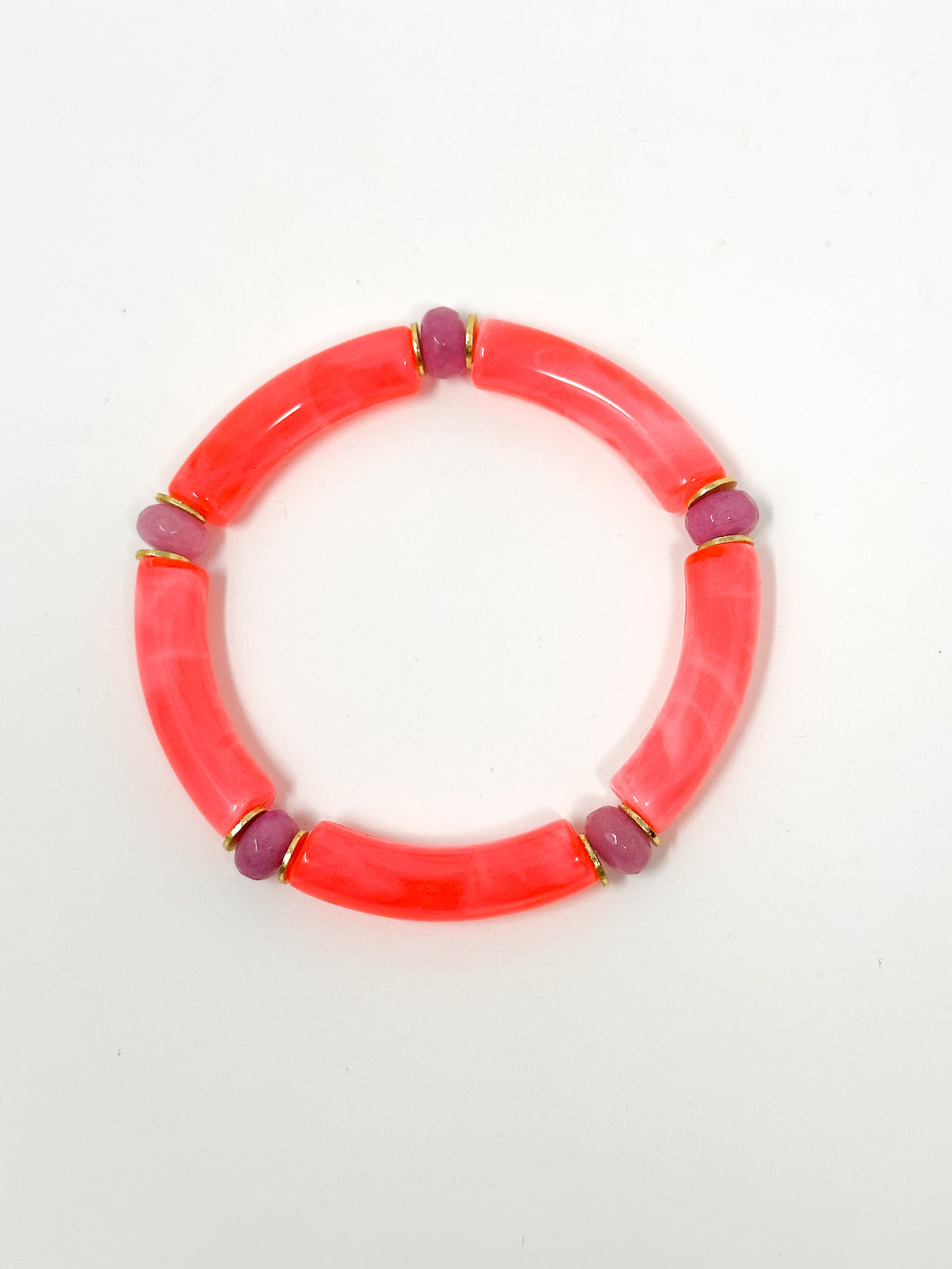 Skinny Bracelet | Coral with Orchid