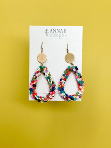 Talis Clay Earrings | Multi + Gold