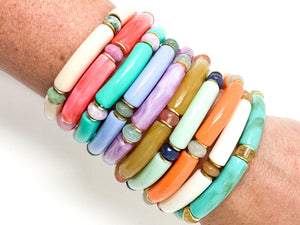 Skinny Bracelet | Teal Blue + Lavender